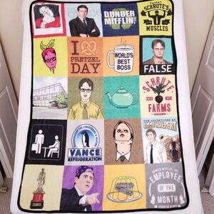 The Office Just Funky Fleece Blanket 40x58 Multicolor Michael Scott Dwight